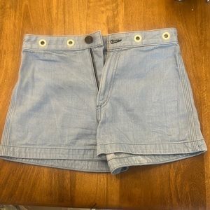 Rag & Bone High Rise shorts in Sky Blue